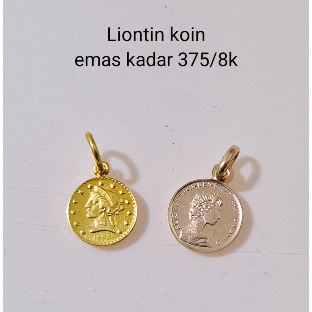 liontin emas koin kadar 375/8K