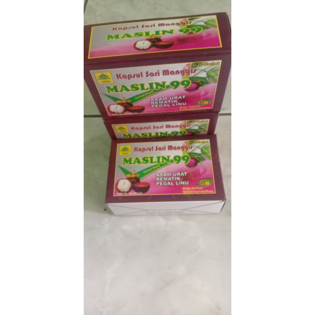 Sari Manggis Maslin 99 100% original isi 10 saset @2 kapsul