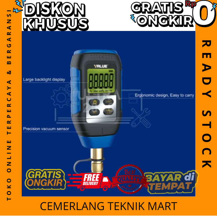 Digital Vacuum Gauge VALUE / Vacuum Pump Digital Value VMV-1