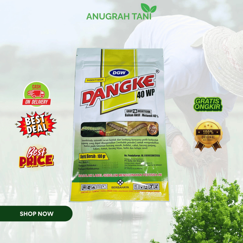 Dangke 100gr Insektisida Sistemik Racun kontak dan lambung pengendali Ulat Trips Kutu Lalat Pengisap