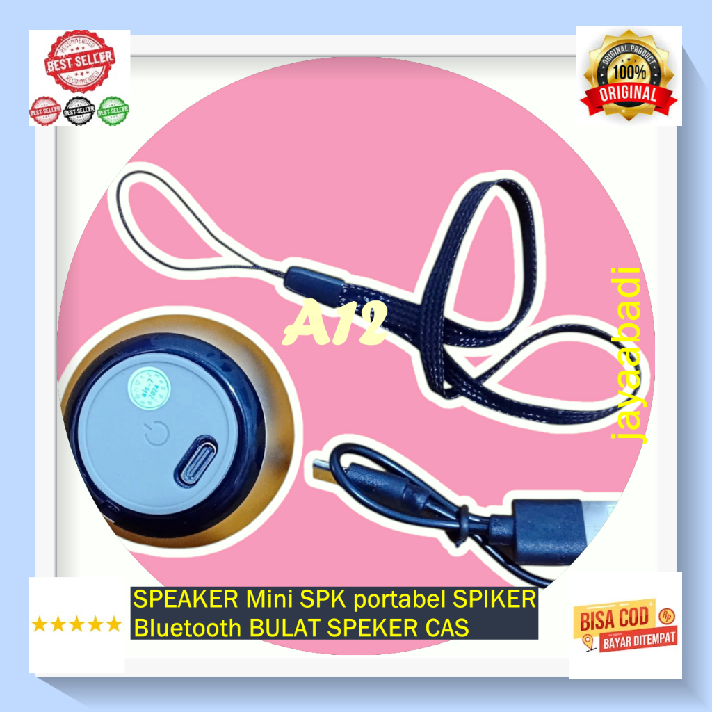 A12 SPEAKER  SUPER BASS BLUETOOT BLUTUT BESI KARAOKE AUDIO SUARA BAS MINIATUR ORI 100% Oem SPEAKER M