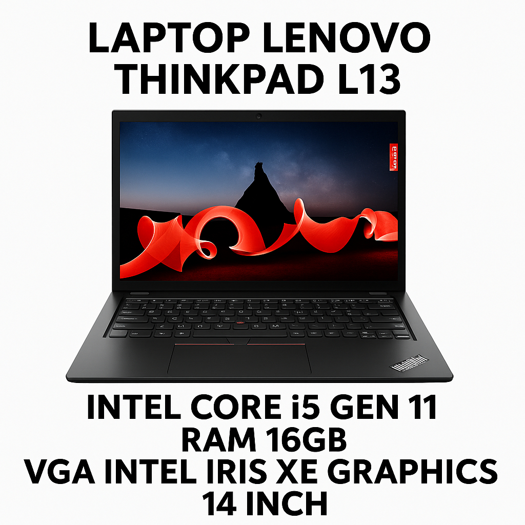 LAPTOP LENOVO L13 INTEL CORE I5 GEN 11 RAM 16GB SSD 512GB NOTEBOOK SECOND