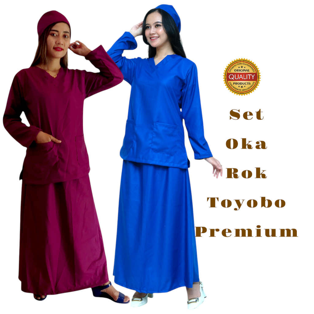 Scrub medis Baju ok lengan panjang Toyobo Setelan Rok