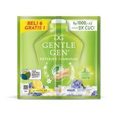 Deterjen Cair Gentle Gen Kemasan Sachet (12 sachet + 2) / Sabun Cair Gentlegen Sachet