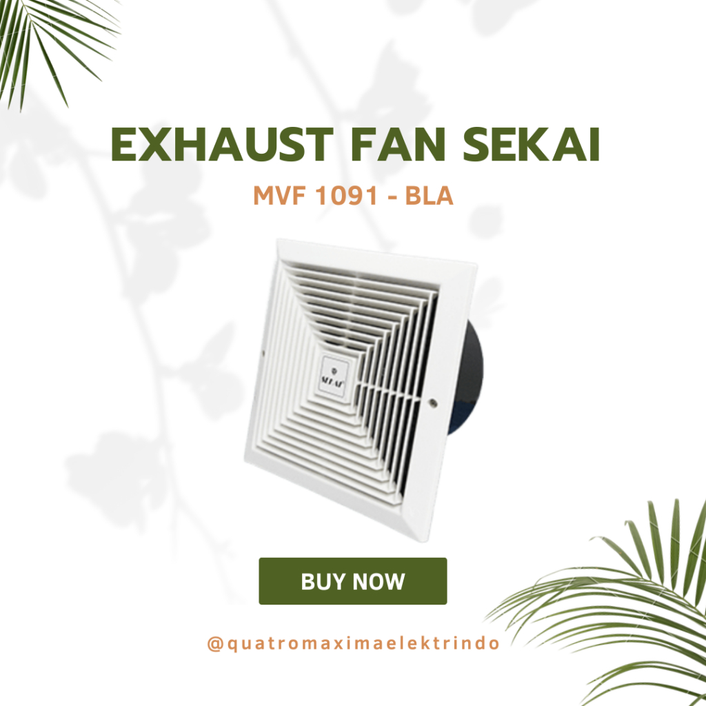 SEKAI MVF 1091 Plafon Fan 10" Hexos Kamar Mandi