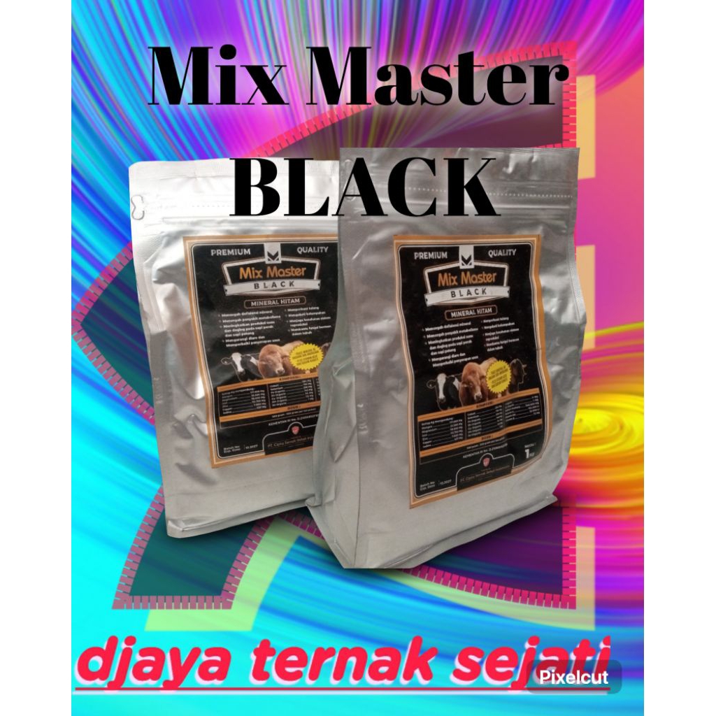 MIX MASTER BLACK  Mineral Hitam | Premix Hitam Untuk Hewan Ternak Sapi Kambing Domba