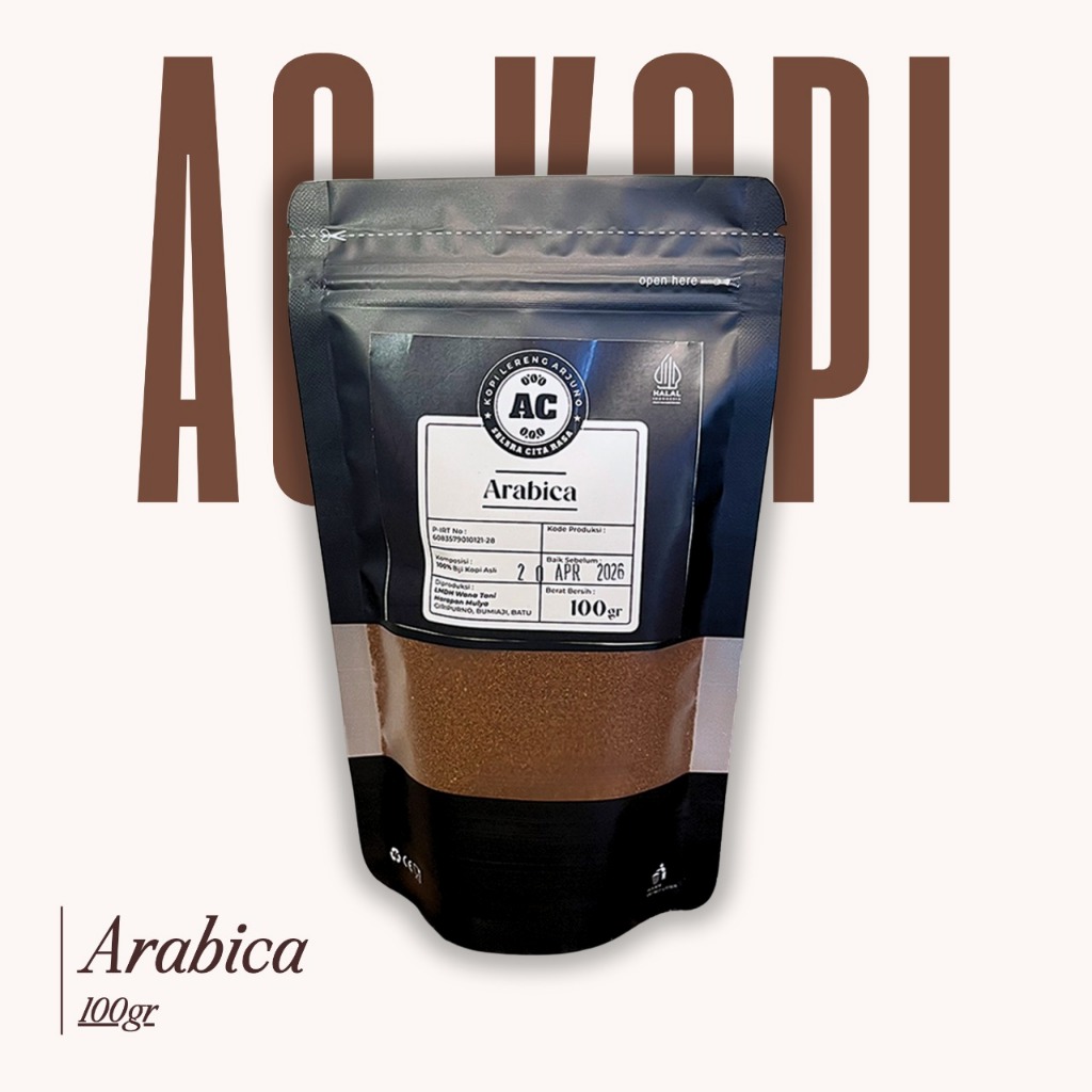 

AC Kopi Bubuk - Arabica dan Robusta Asli Lereng Arjuno 100 gr dan 250 gr