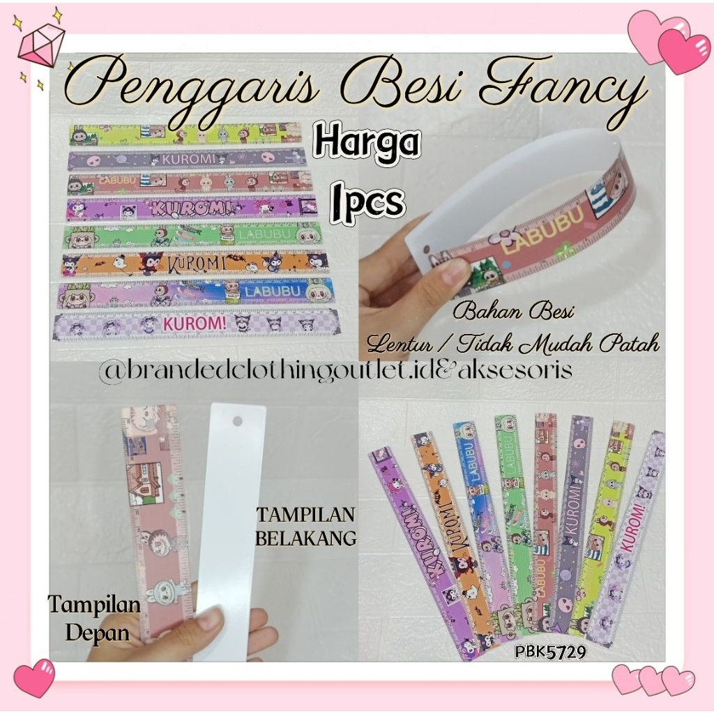 

PENGGARIS LENTUR 30CM / PENGGARIS FLEKSIBEL ANTI PATAH / PENGGARIS BESI FANCY/ PENGGARIS KARAKTER SANRIO / FLEXIBLE RULLER /PBK5729