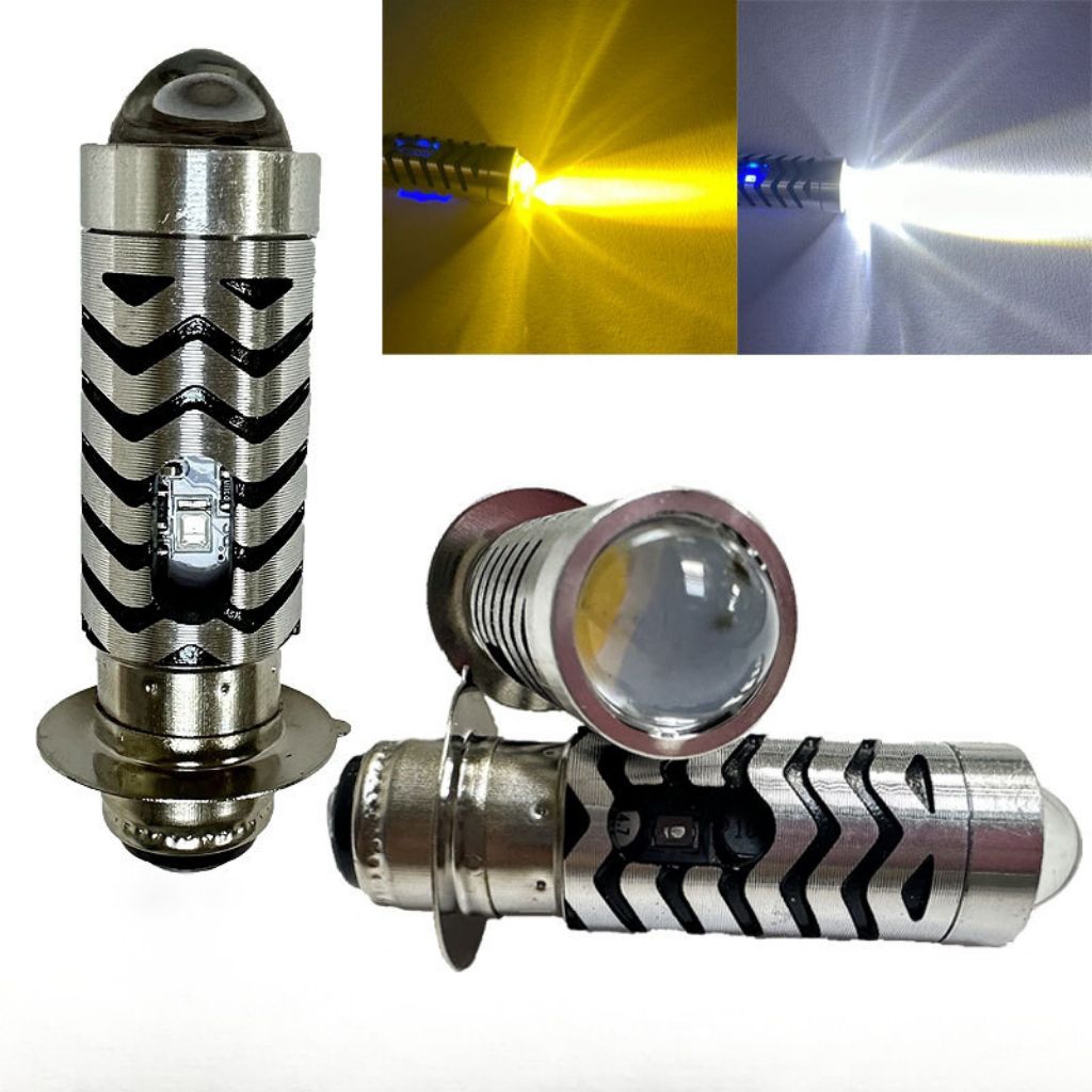 LAMPU h6 LED DEPAN LASER 12V LED MOTOR 12V PUTIH-KUNING DEVIL BIRU