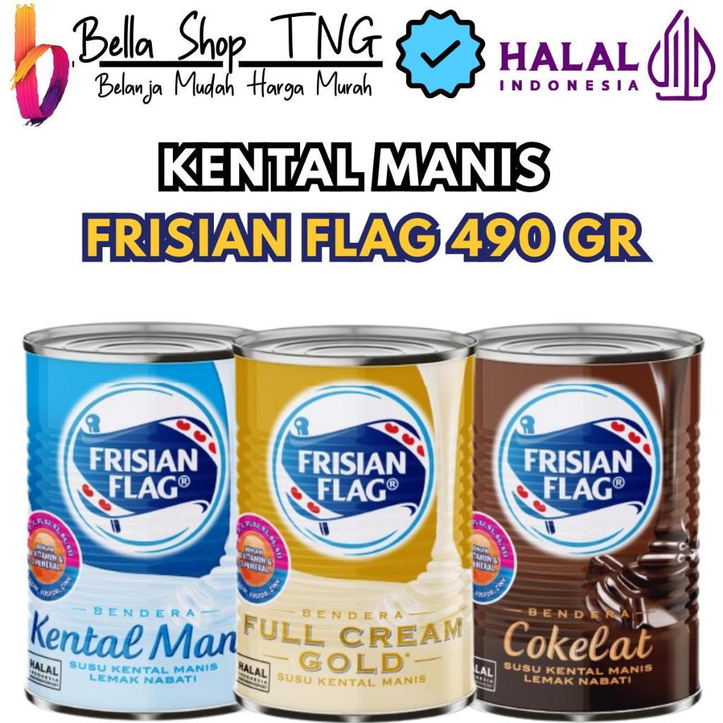 

Frisian Flag Susu Kental Manis full cream Kaleng putih - coklat - gold 490 gr