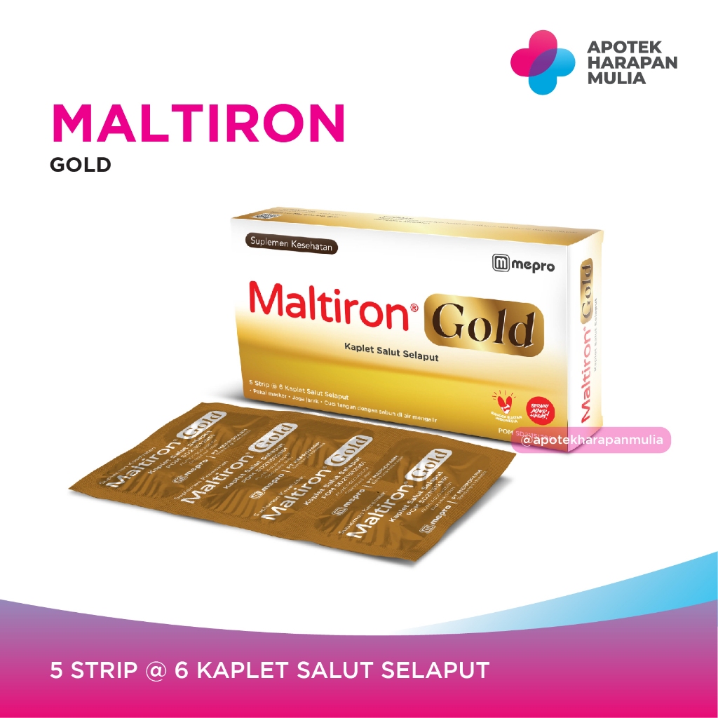 MALTIRON GOLD - Membantu memenuhi kebutuhan multivitamin dan mineral untuk lansia