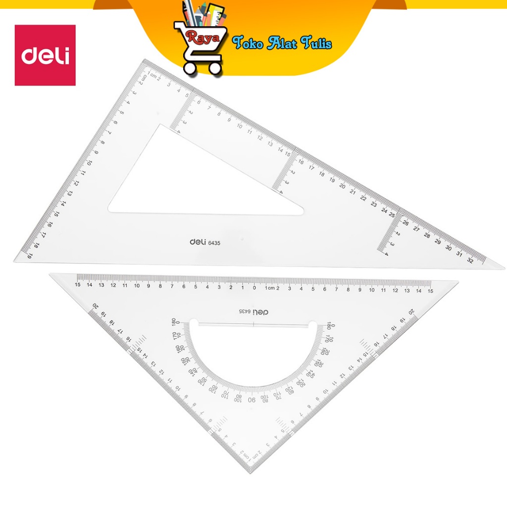 

Deli Penggaris Siku Set Square 2pcs 30cm & 33cm E6435