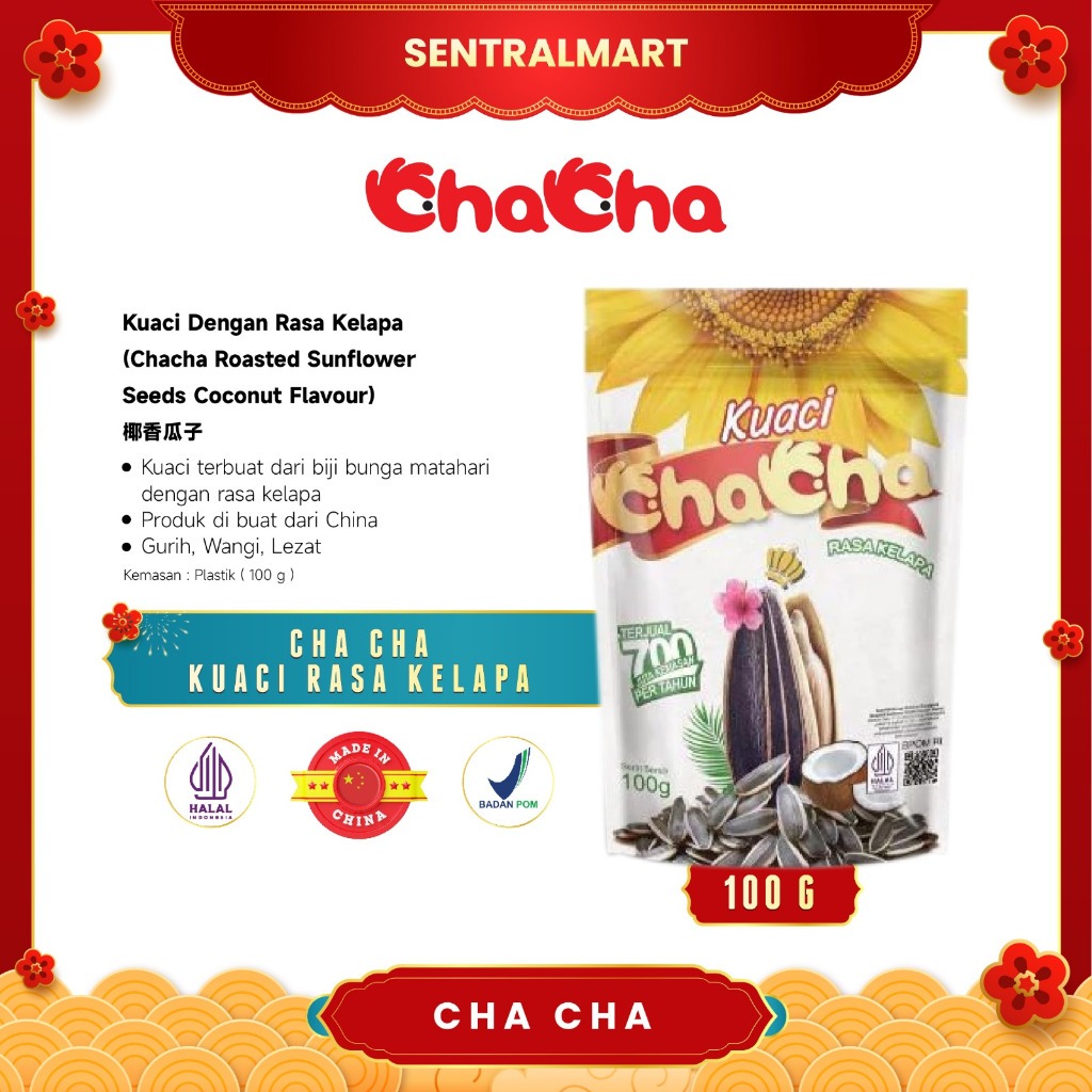 

[PROMO BELI 1 GRATIS 1 ] Cha Cha kuaci Coconut 100g – Buy 1 Get 1 ed 8 agustus 2025