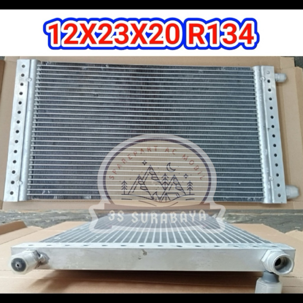 Kondensor  12x23x20 12 23 20 R134 Multiflow 12 inch 23 inch 20 mm Ac mobil Condensor Universal (Baru