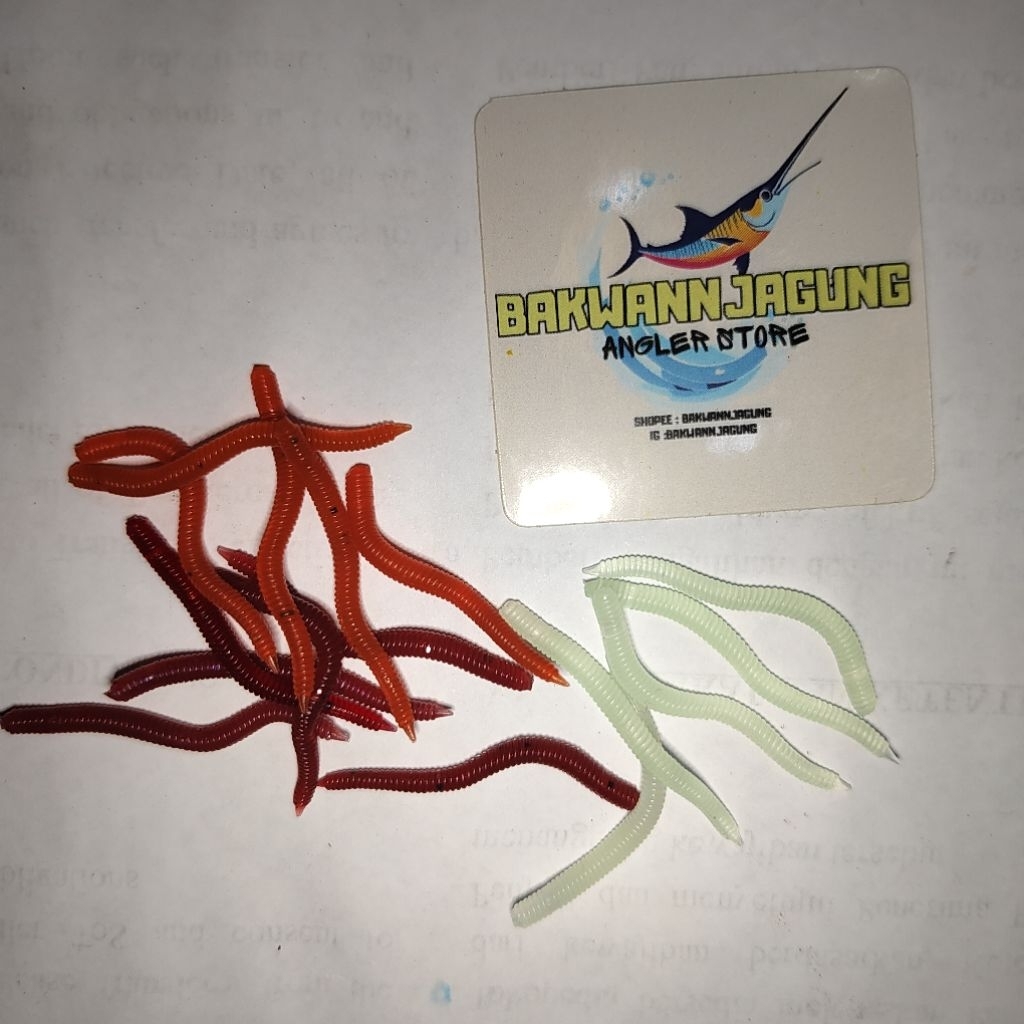 umpan cacing karet soft lure ( isi 2 pcs )