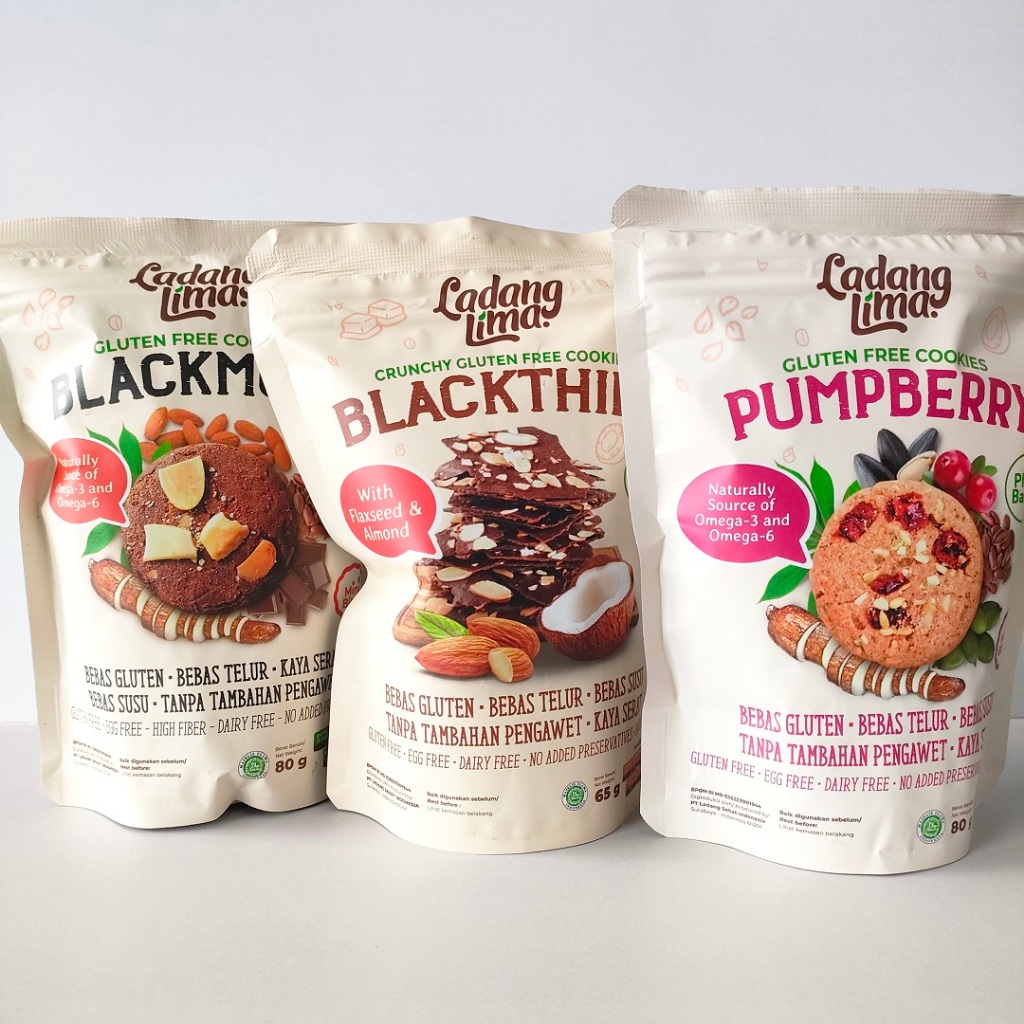 

[oddsolshop] pekanbaru/Ladang Lima Cookies 100GR/180GR Biskuit Gluten Free Biscuit Almond Fruit