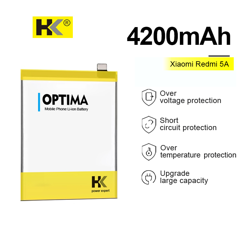 HK Optima Baterai Xiaomi Redmi 5A / BN34 4200 mAh 3.85V Double IC