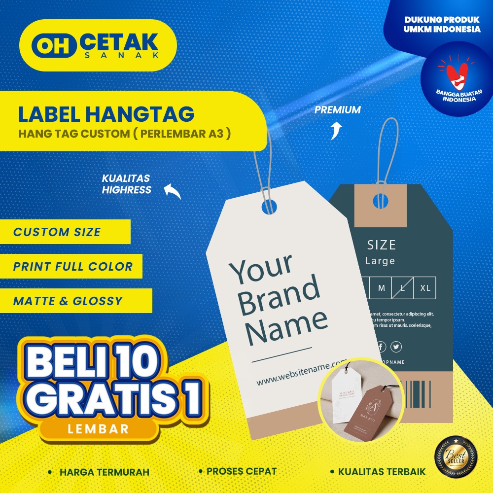 

handtag custom-persegi, kotak, dan custom bentuk