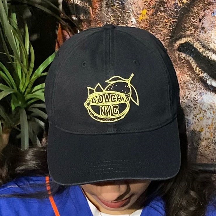 Topi Retro Sliced Lemon Baseball - Black / Yellow