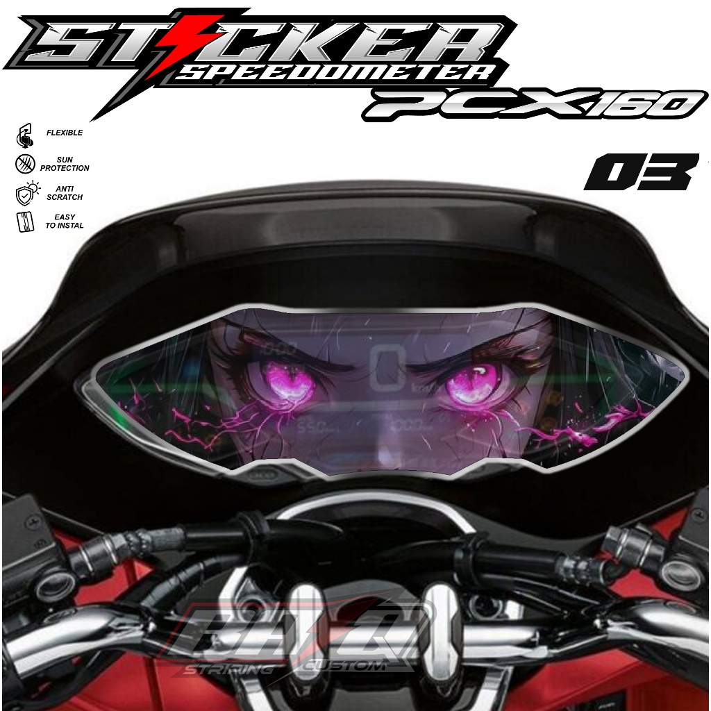 STICKER PELINDUNG SPIDO / SPEEDOMETER PCX 160 - STICKER ANTI GORES SPEEDOMETER PCX 160 ANIME PART 02