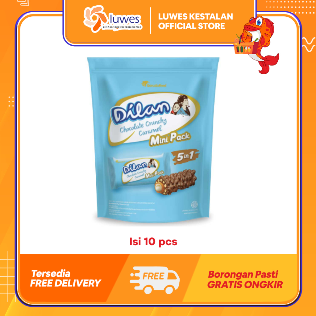 

Dilan Chocolate Crunchy Caramel Pouch 95gr Wafer Coklat Renyah