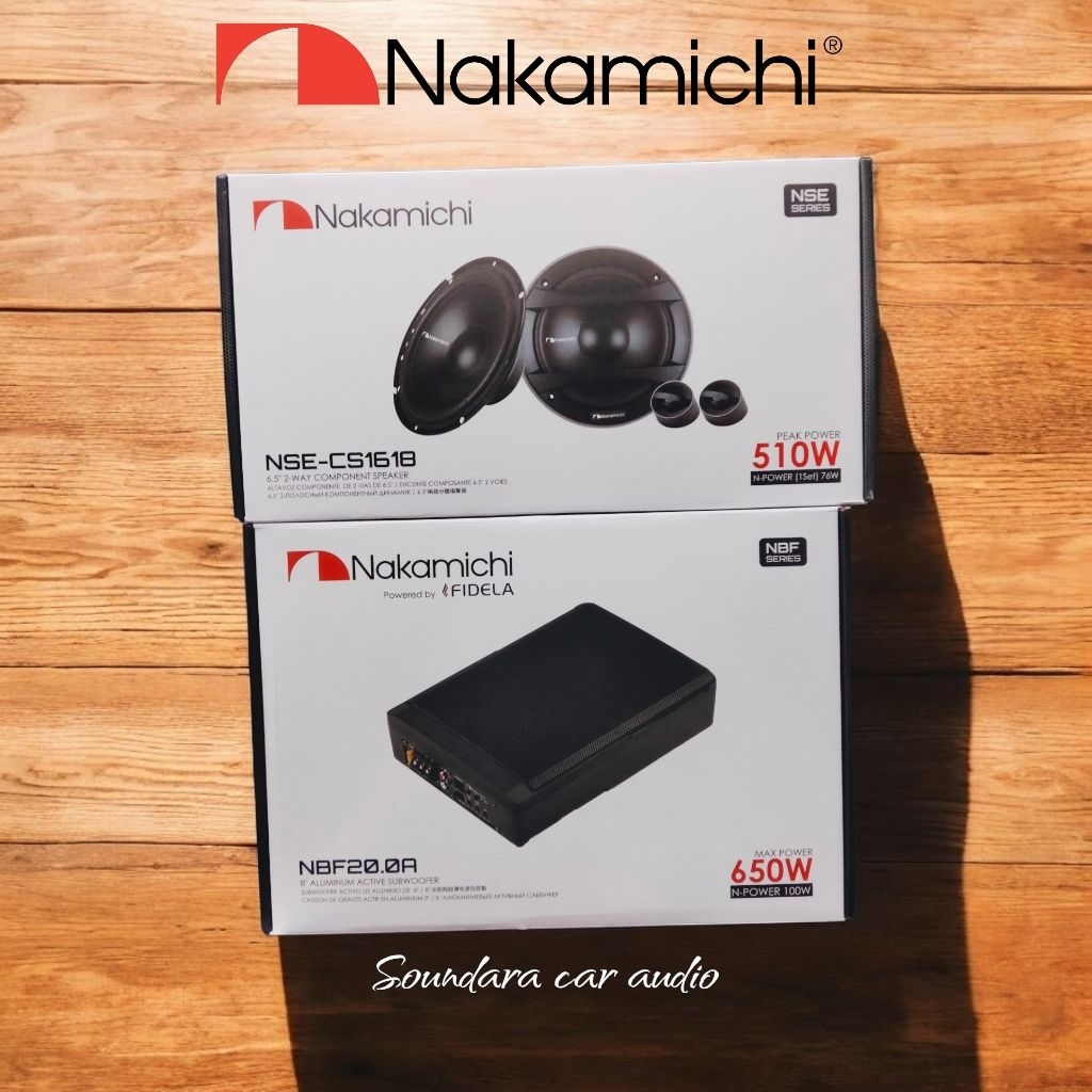 subwoofer kolong nakamichi + Spiker nakamichi split audio mobil
