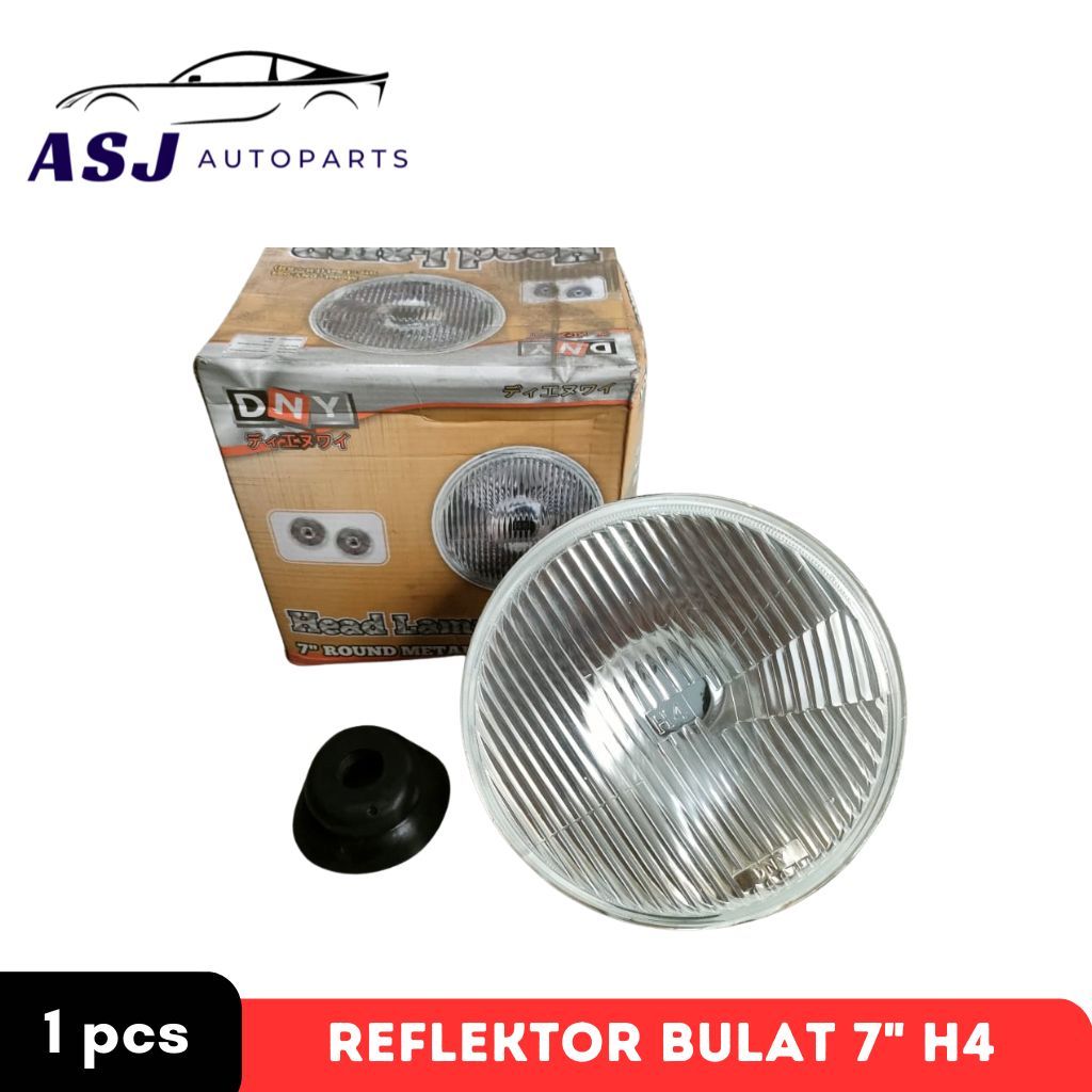 Reflektor Bulat 7" (inci) H4 / Lampu Depan 7" H4 / Headlamp 7" H4 DNY