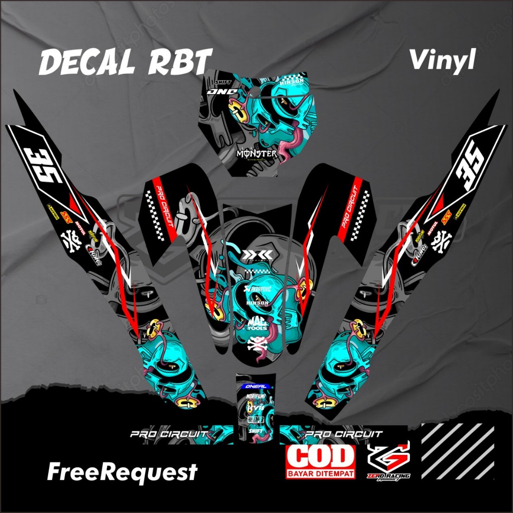 DECAL RBT BODY JUPITER YAMAHA VEGA NEW FULL BODY DEKAL STICKER STRIPING TERBARU
