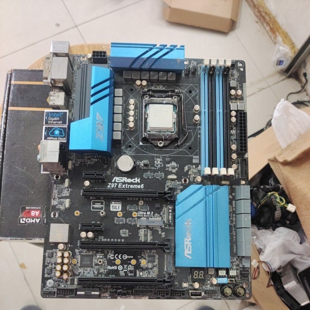 mainboard ASRock z97 extreme 6 ddr3 + procsesor core i7 4790k gen4