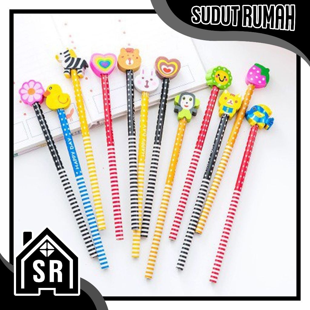 

SR Pensil Penghapus / Pensil Karakter + Penghapus Pensil Lucu / Pensil Fancy souvenir S060