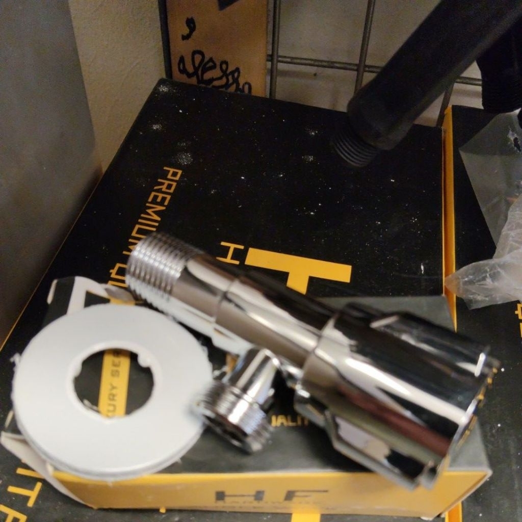 Kran Keran Shower Single F Spot jantung kuningan stop kran sus304