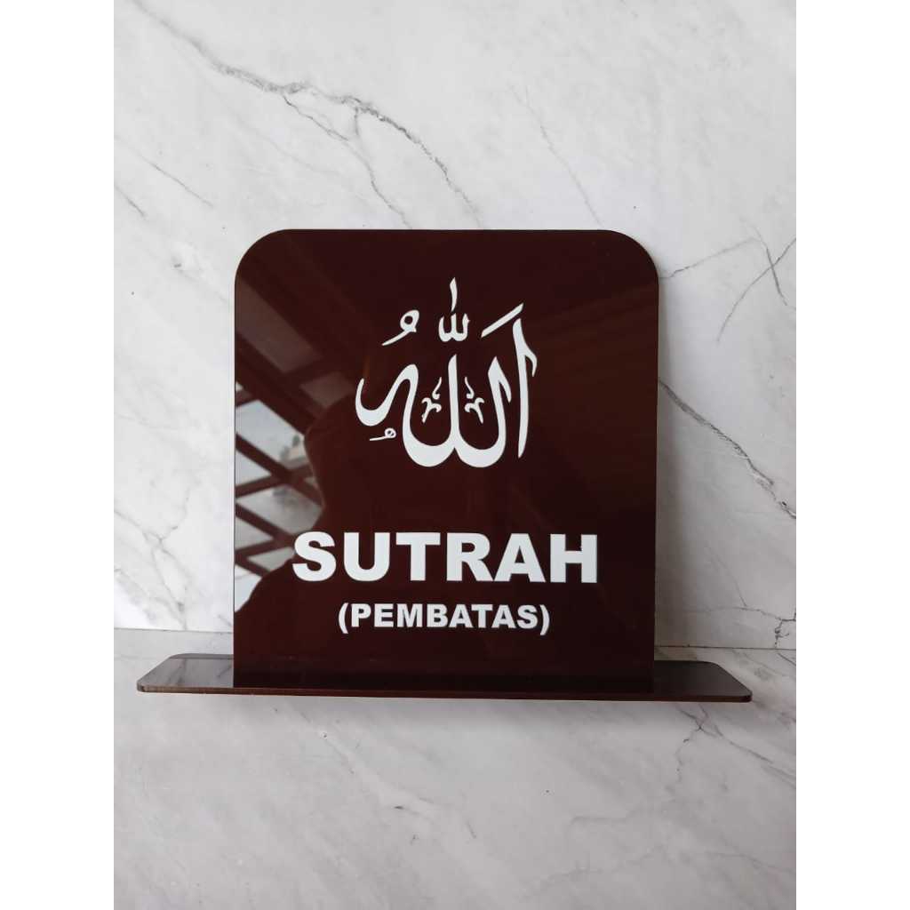 sign pembatas sutrah akrilik / sutrah pembatas sholat