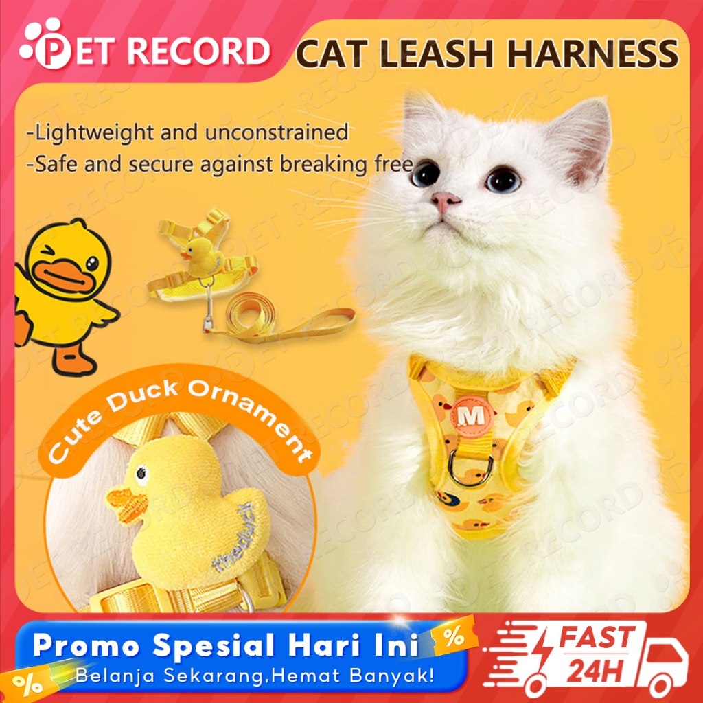 [ Bebek Kuning ] TALI KUCING HARNESS ANJING KUCING TALI TUNTUN KUCING TALI KUCING HARNESS KUCING