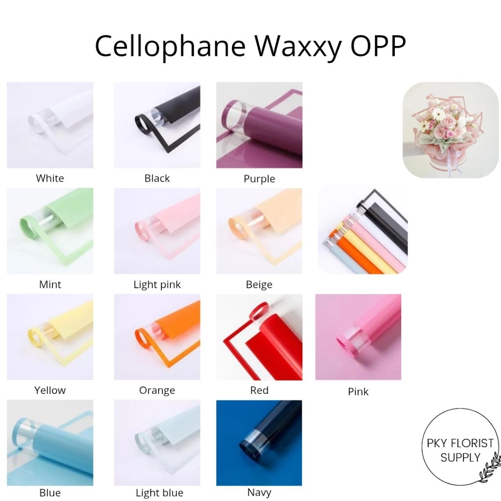 

Cellophane Waxxy OPP / Kertas Buket Motif Waxxy OPP (20 Lembar)