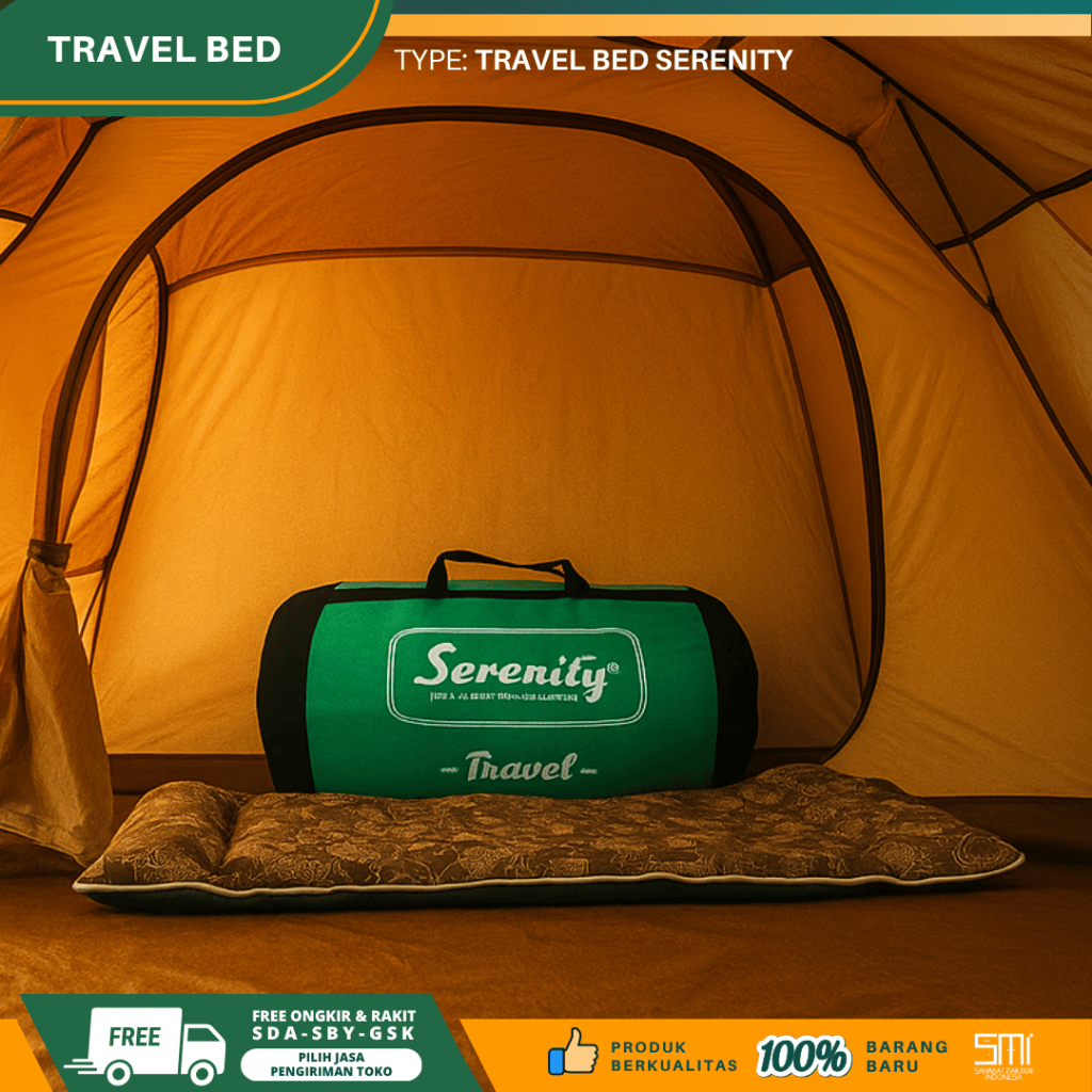 Travel Bed Serenity / Kasur Lipat / Kasur Gulung / Kasur Lantai / Kasur Santai Mattress