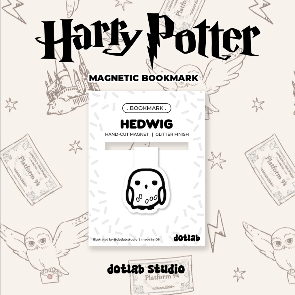 

DOTLAB HARRY POTTER HEDWIG MAGNETIC BOOKMARKS | NOVEL | MOVIE BOOK GLITTER AESTHETIC CUTE