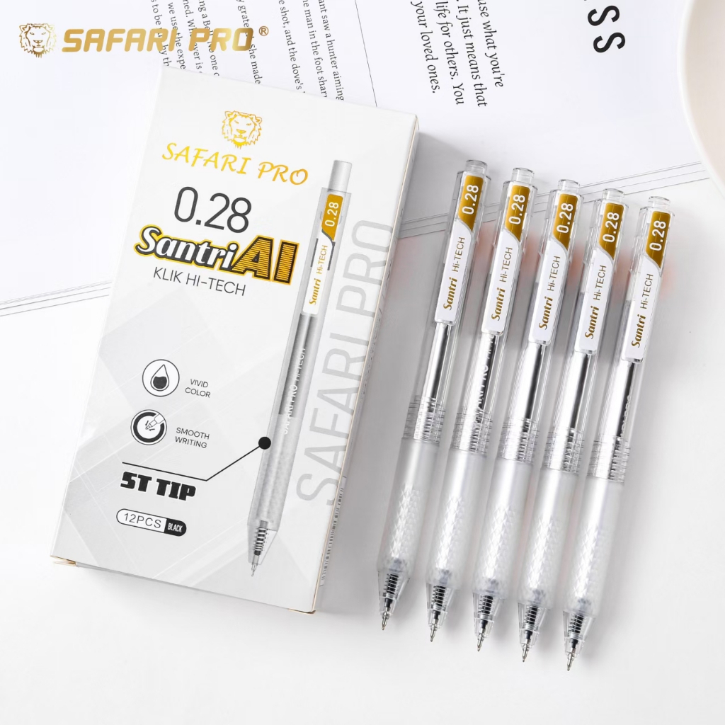 

Bulpen Pulpen Ballpoint Bullpoint Pena Polpen Pen Gel Safari Brand Variasi Hitech Hi-tech Hi tech 0,28mm Murah Meriah Bagus Gel Pulpen Gel Makna Original Safari Brand