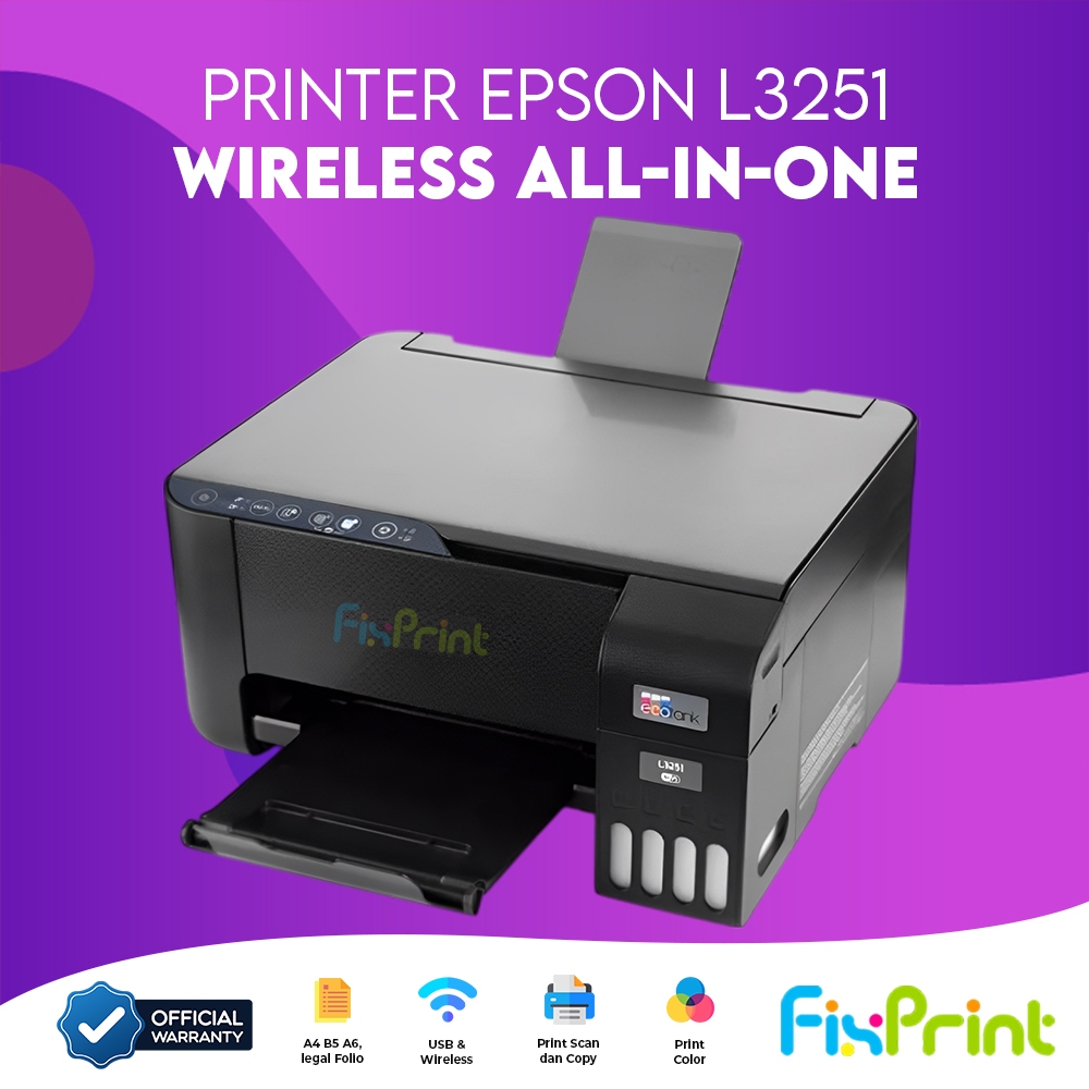 Printer Epson L3251 / L3250 Print Scan Copy All In One  Wireless L3210 / L3211 / L3216 AIO  Epson LX