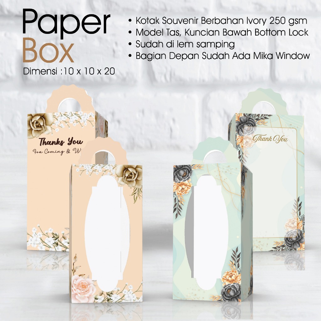 

promo Paperbox Souvenir Botol Ivory Uk. 10 x 10 x 20