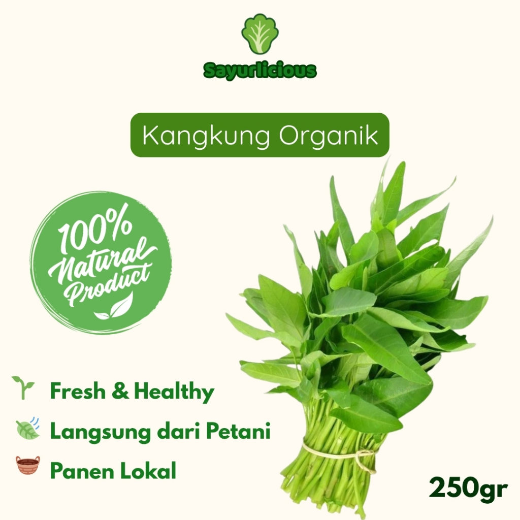 

Kangkung Organik Panen Lokal 250gr