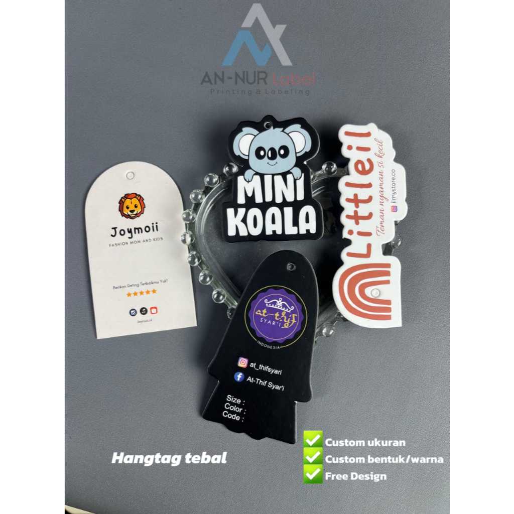 

(Free design)Hangtag baju custom label hang tag tebal 700gsm cetak 2 sisi