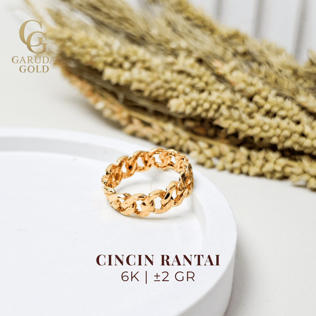 CINCIN RANTAI 6K | CINCIN EMAS 6K | 2 GR