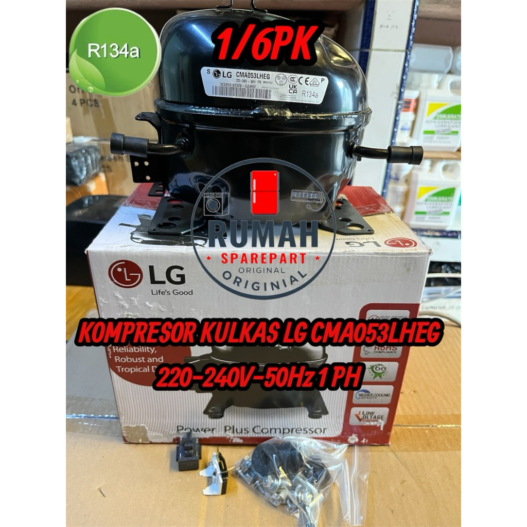KOMPRESOR KULKAS LG CMA053LHEG 220-240V-50Hz 1 PH 1/6 R134a