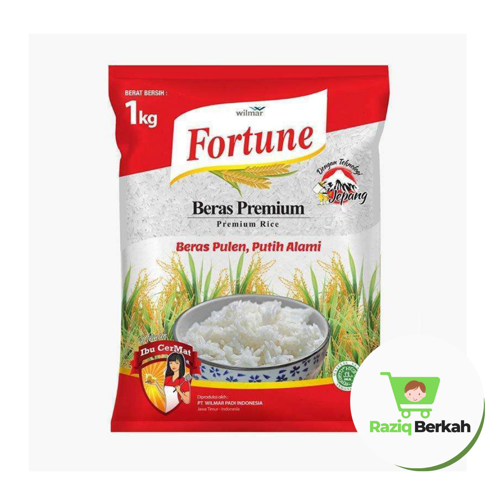 

Beras Fortune Premium 1kg - Beras Pulen Putih Alami