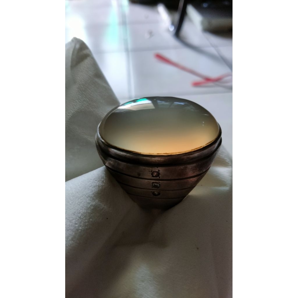 Cincin Batu Akik Anggur Baturaja Ring Perak