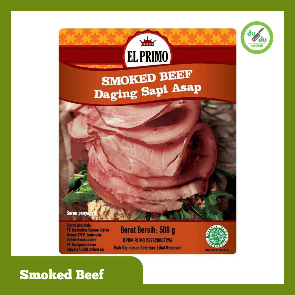 

El Primo Smoked Beef - Daging sapi asap Frozen halal