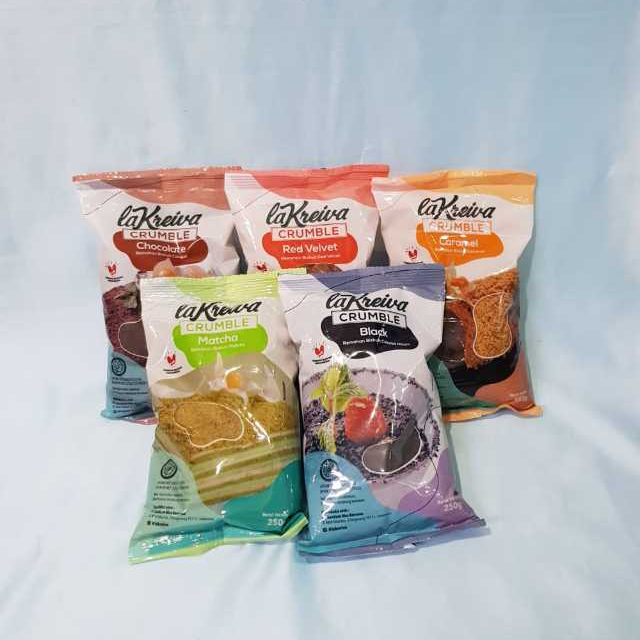 

La Kreiva Crumble Red Velvet/ Matcha/ Chocolate/ Balck/ Caramel 250g