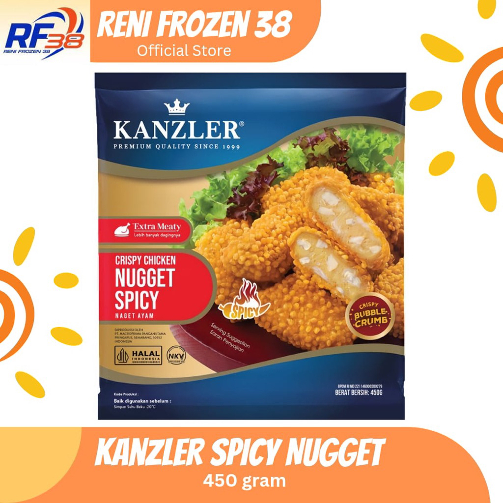 

Kanzler Crispy Chicken Nugget Spicy 450 gram / Frozen Food / Reni Frozen 38
