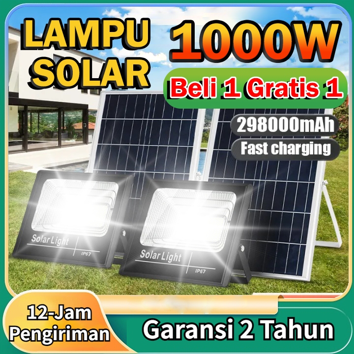 Lampu Tembak Solar Cell Lampu Sorot Solar Cell /1000 Watt Lampu Led Tenaga Matahari / Lampu Panel Su