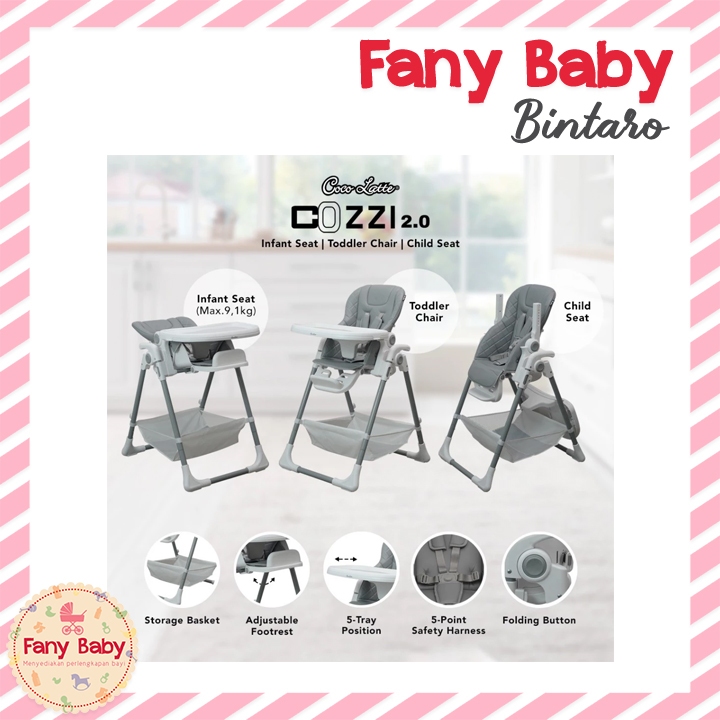 COCOLATTE HIGH CHAIR COZZI / KURSI MAKAN BAYI